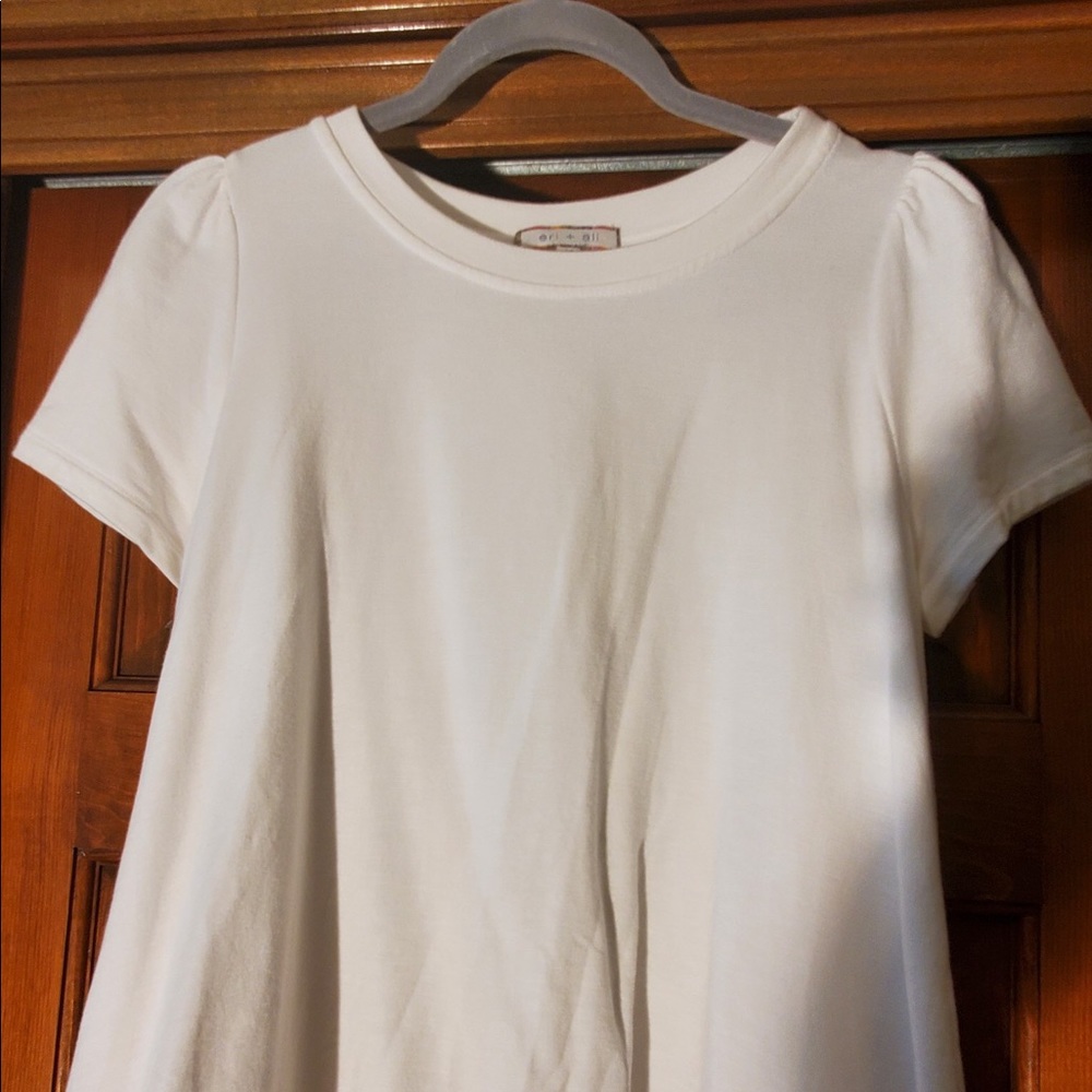 White flouncy tshirt